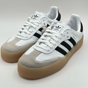 Women’s Adidas originals SAMBAE Sneakers White/Black/Gum IG5744 leather Size 10